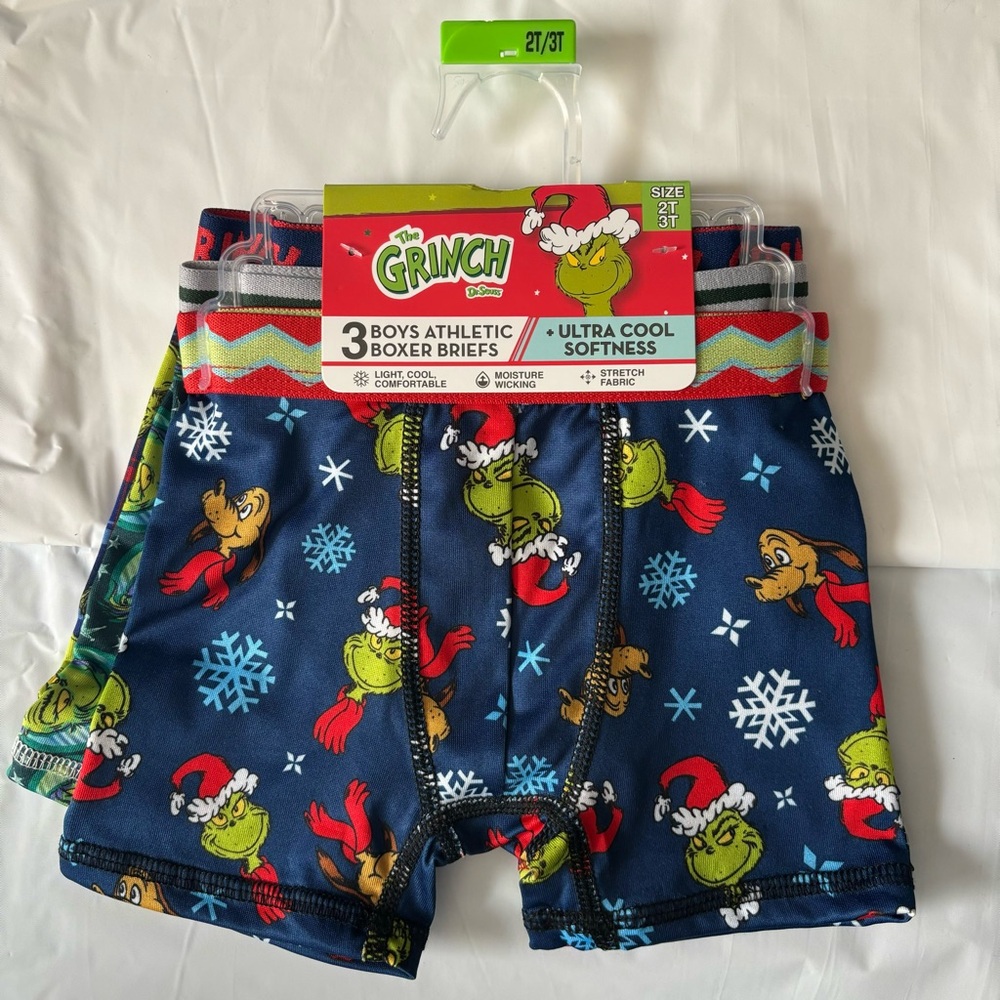 NEW The Grinch Boys' Boxer Briefs
